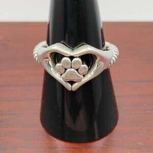 Jai By John Hardy Symbols of Love Dog Paw Ring Size 8